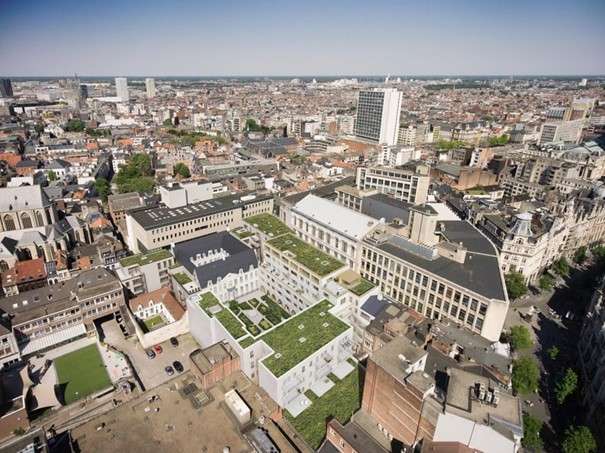 Een bovenaanzicht van de site, die maar liefst 19.000 vierkante meter groot is.